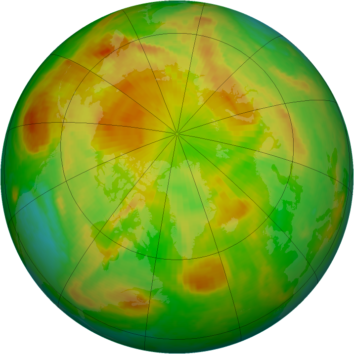 Arctic ozone map for 29 May 2003